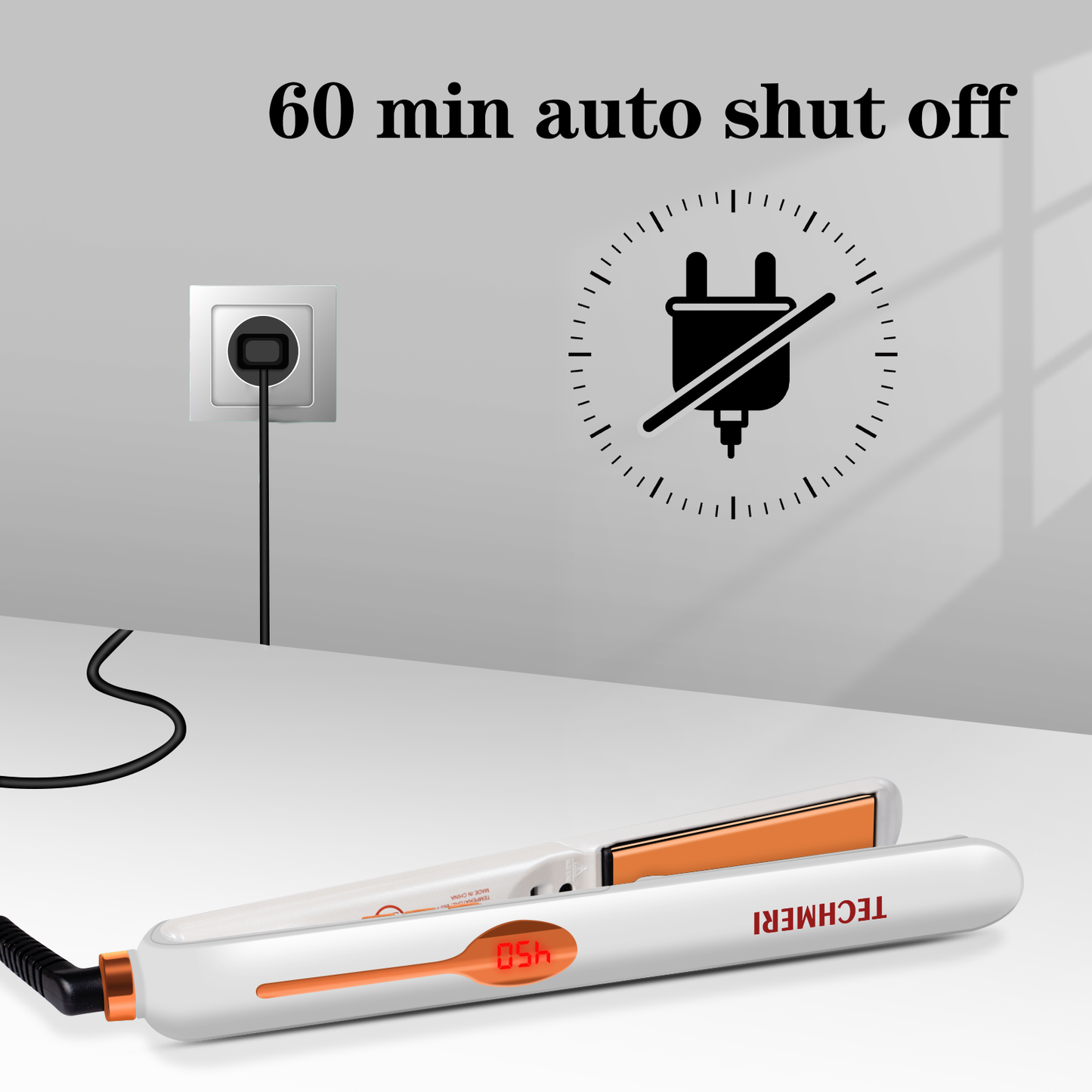 Techmeri White Gold Hair Straightener