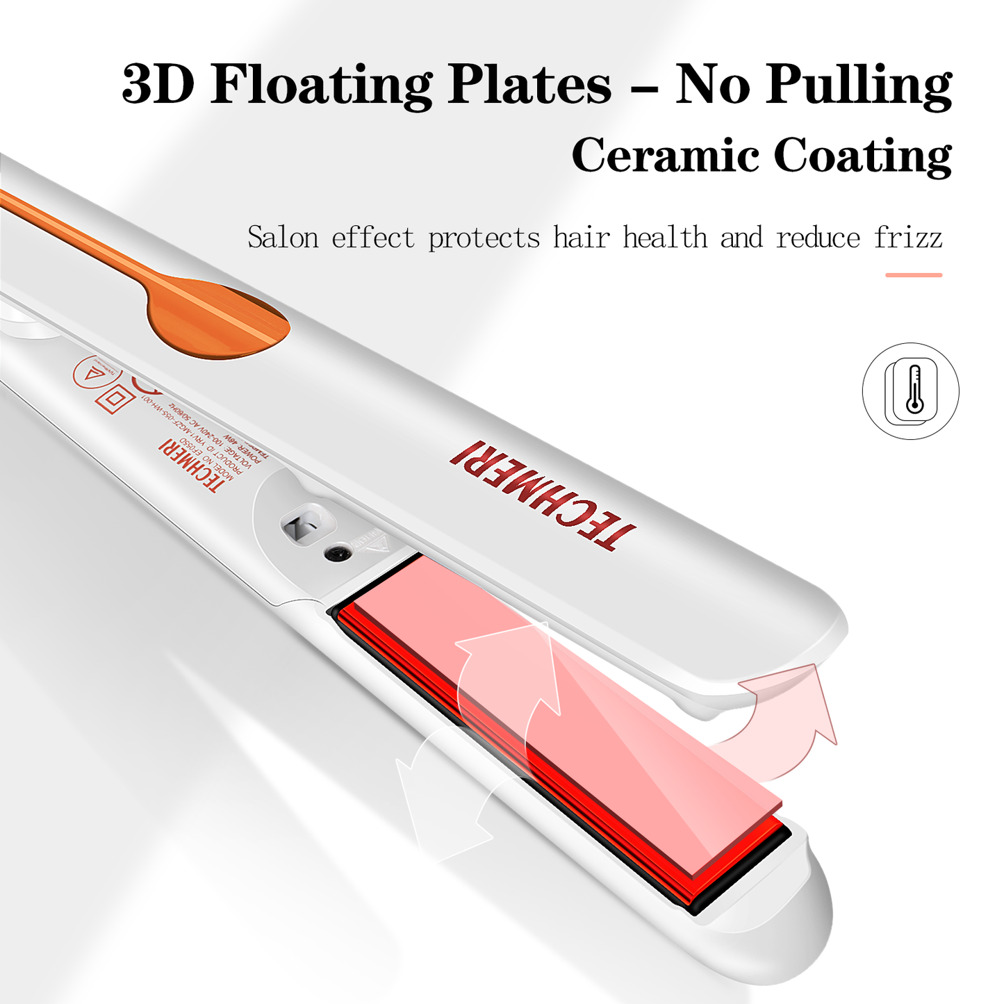 Techmeri White Gold Hair Straightener